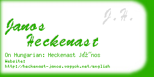 janos heckenast business card